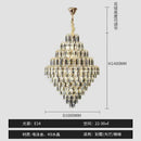 Modern brass designer led crystal chandelier dining room light