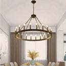 Modern brass double tier pendant chandelier living room light