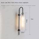 Modern brass e27 glass wall light bedroom sconce