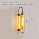Modern brass e27 glass wall light bedroom sconce
