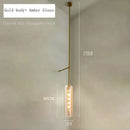 Modern brass e27 glass wall light bedroom sconce