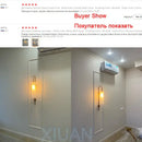 Modern brass e27 glass wall light bedroom sconce