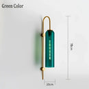 Modern brass e27 glass wall light bedroom sconce