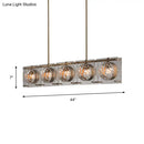 Modern brass faceted crystal pendant light dining room island lamp