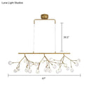 Modern brass finish branching island light dining room chandelier