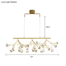 Modern brass finish branching island light dining room chandelier