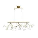 Modern brass finish branching island light dining room chandelier