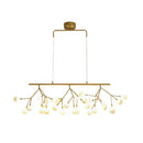 Modern brass finish branching island light dining room chandelier