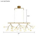 Modern brass finish branching island light dining room chandelier
