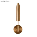 Modern brass finish led wall lamp bedroom sconce