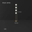 Modern brass floor lamp with six spheres for living room decor