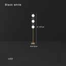 Modern brass floor lamp with six spheres for living room decor
