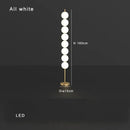 Modern brass floor lamp with six spheres for living room decor