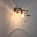 Modern brass flower glass base led wall sconce bedroom light