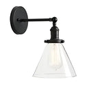 Modern brass funnel glass wall lamp for bedroom lighting