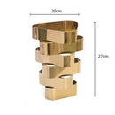Modern brass geometric vase living room metallic decor