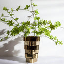 Modern brass geometric vase living room metallic decor