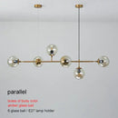 Modern brass glass ball chandelier for living room dining decor