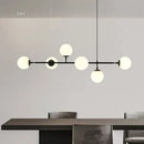 Modern brass glass ball chandelier for living room dining decor