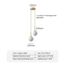 Modern brass glass ball led chandelier – dining room pendant light