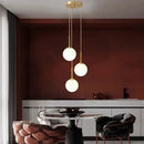Modern brass glass ball led chandelier – dining room pendant light