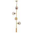 Modern brass glass ball led chandelier dining room pendant light