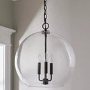 Modern brass glass ball led chandelier for dining room decor