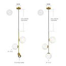Modern brass glass ball led chandelier for dining room