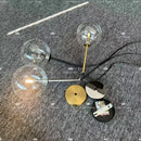 Modern brass glass ball led pendant lamp living room lighting