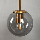 Modern brass glass ball led wall light bedroom sconce