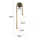 Modern brass glass ball led wall light for bedroom
