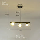 Modern brass glass ball pendant chandelier dining room led light