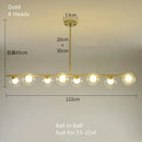 Modern brass glass ball pendant chandelier dining room led light