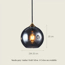 Modern brass glass ball pendant light dining and kitchen fixture