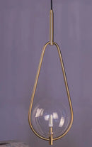 Modern brass glass ball pendant lighting bedroom globe light