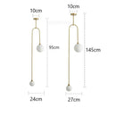 Modern brass glass ball pendant lights dining room frosted globes