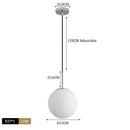 Modern brass glass ball pendant lights kitchen suspension luminaire