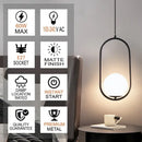 Modern brass glass ball pendant lights kitchen suspension luminaire