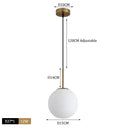 Modern brass glass ball pendant lights kitchen suspension luminaire