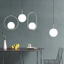 Modern brass glass ball pendant lights kitchen suspension luminaire