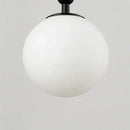 Modern brass glass ball wall lamp bedroom opaque & clear globe