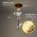Modern brass glass bubble pendant light for dining room