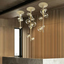Modern brass glass bubble pendant light for dining room
