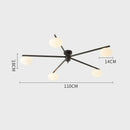 DecorBites™ Brass Glass Ceiling Lamp, G9 Bulb Suspension Light for Bedroom, Living Room