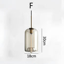 Modern brass glass chandelier dining room pendant light