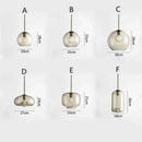 Modern brass glass chandelier dining room pendant light