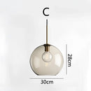 Modern brass glass chandelier dining room pendant light