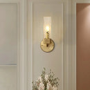 Modern brass glass cubic wall lamp living room e12 e14 light