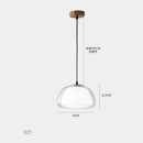 Modern brass glass jelly pendant lamp for dining room