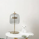 Modern brass glass lampshade led table lamp for bedroom decor